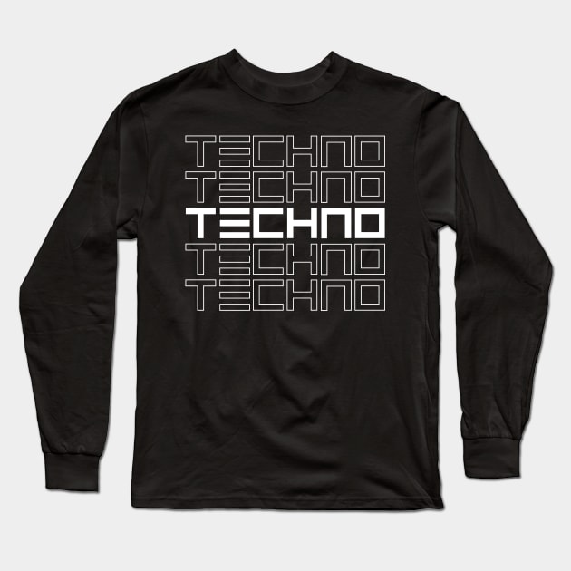 techno design Long Sleeve T-Shirt by lkn